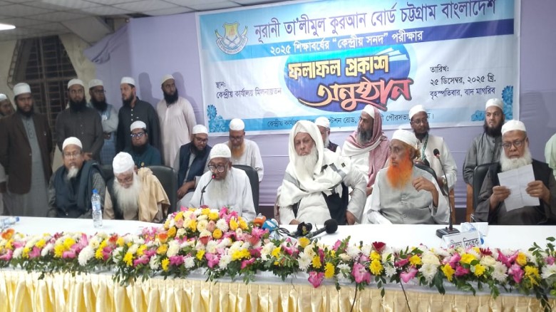 নূরানী তা’লীমুল কুরআন বোর্ডের কেন্দ্রীয় সনদ পরীক্ষার ফল প্রক