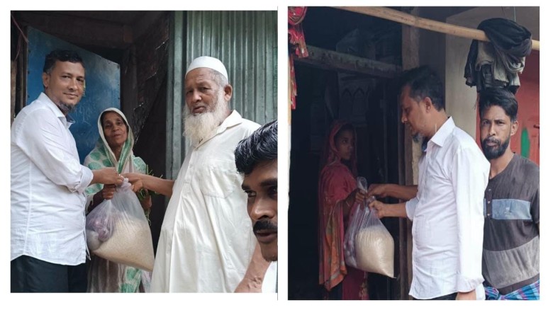 আনোয়ারায় পানিবন্দি মানুষের পাশে ত্রাণ নিয়ে বিএনপি নেতা শহীদু