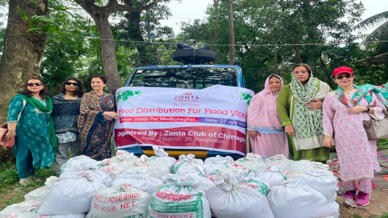 মানবতার সেবায় বন্যার্তদের পাশে ইন্টারন্যাশনাল জোন্টা ক্লাব অ